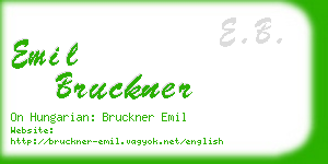 emil bruckner business card